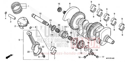 VILEBREQUIN/PISTON CB1000R9 de 2009